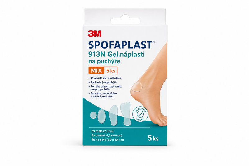 3M Spofaplast 913N Gel.náplasti na puchýře MIX 5ks