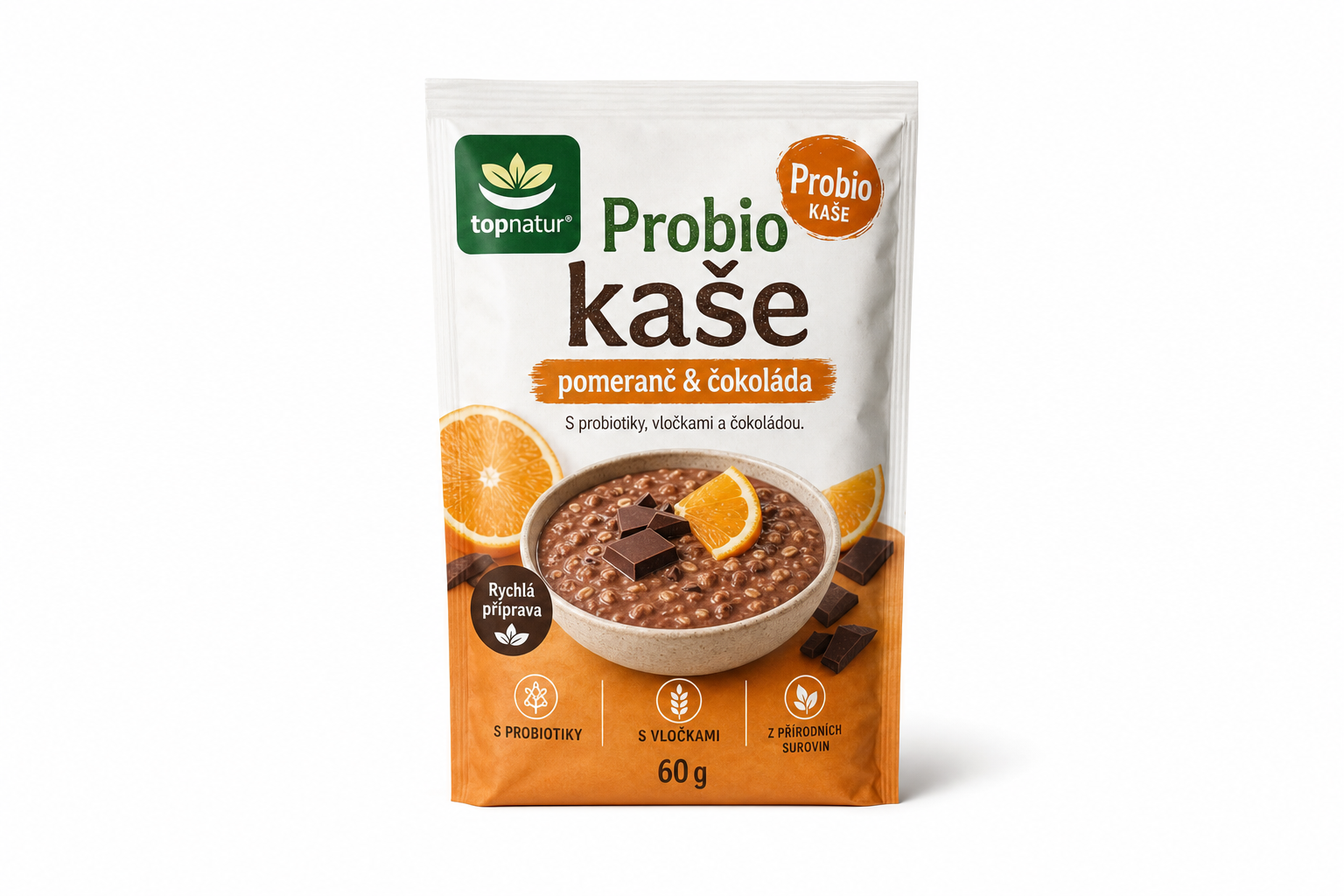 Probio kaše pomeranč&čokoláda 60g TOPNATUR
