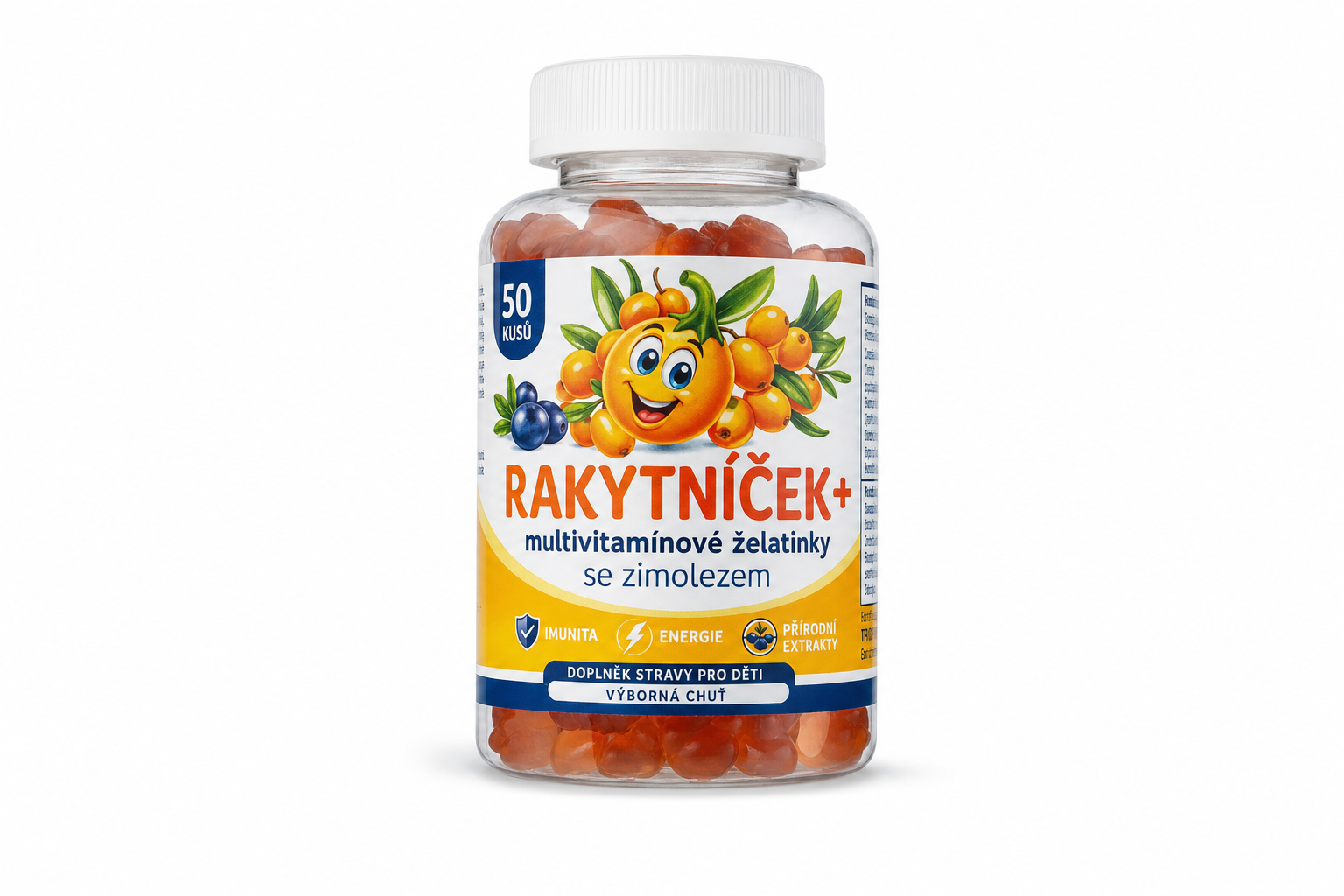 RAKYTNÍČEK+ multivit.želatinky se zimolezem 50ks