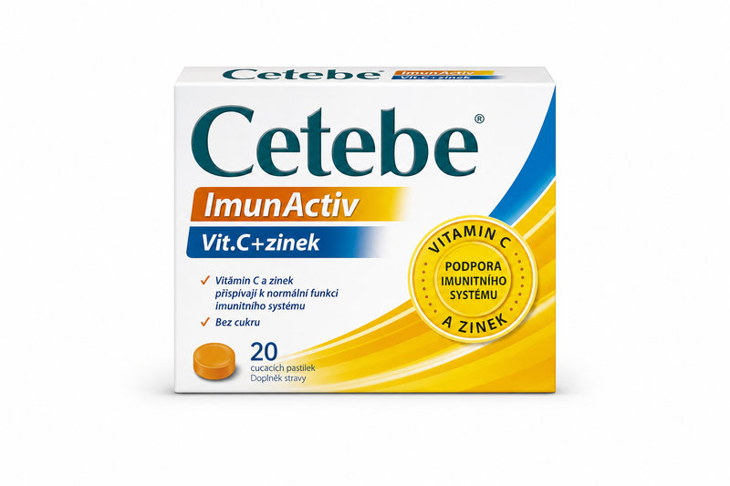 Cetebe ImunActiv Vit.C+zinek 20 cucacích pastilek