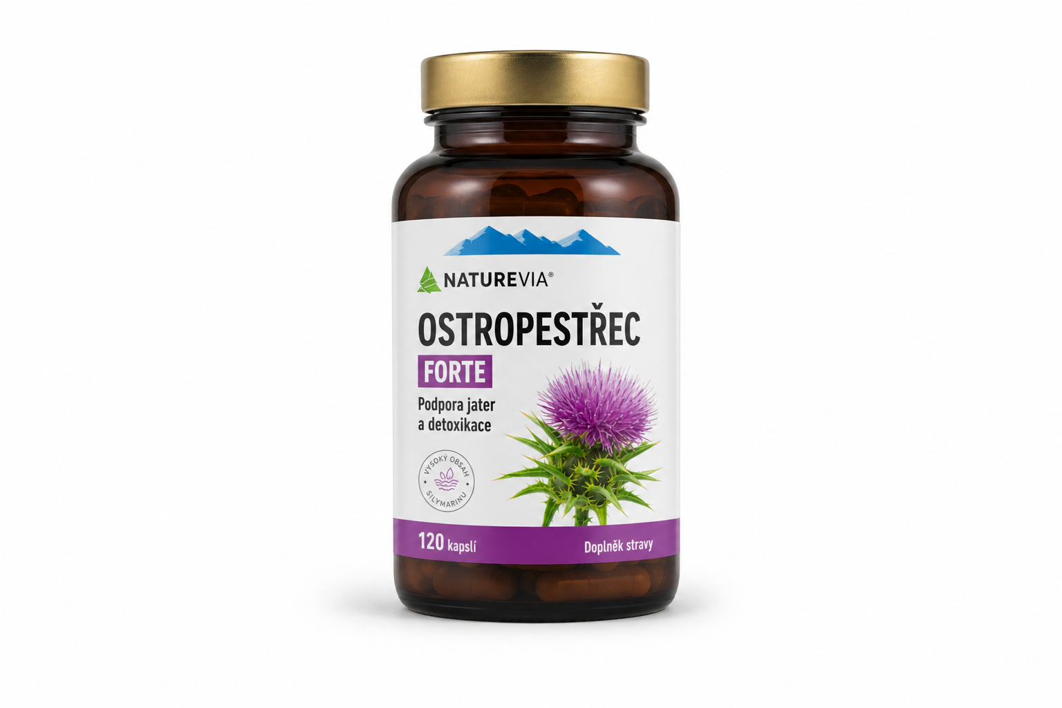 NatureVia Ostropestřec forte cps.120
