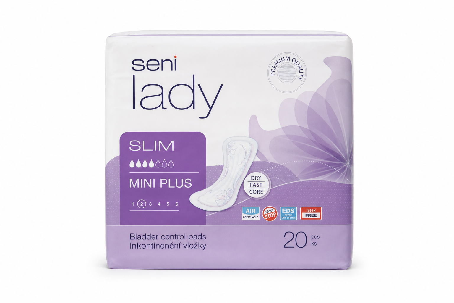 Seni Lady Slim Mini Plus inkontinentní vložky 20ks