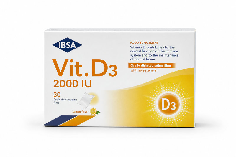 IBSA Vit.D3 2000IU 30 filmů dispergovatel.v ústech