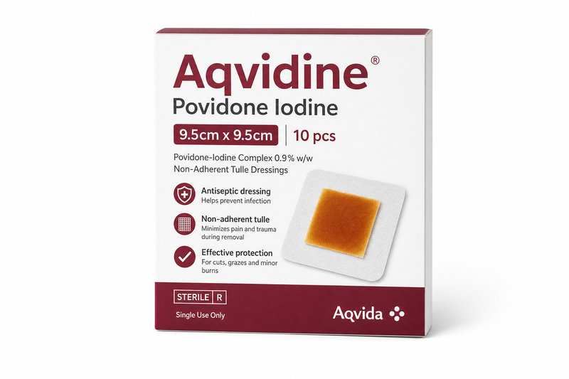 Aqvidine Povidone Iodine 9.5x9.5cm 10ks