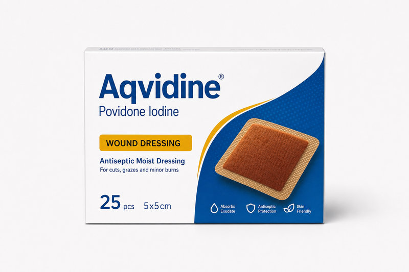 Aqvidine Povidone Iodine 5x5cm 25ks