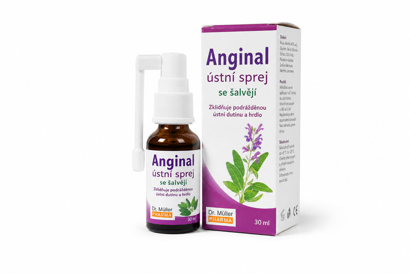 Anginal ústní sprej se šalvějí 30ml ZP Dr.Müller