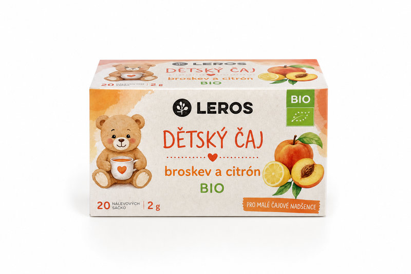 Čaj Dětský čaj broskev a citrón BIO 20x2g