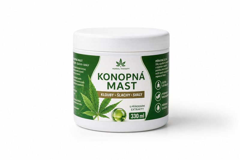 Konopná mast klouby šlachy svaly 330ml