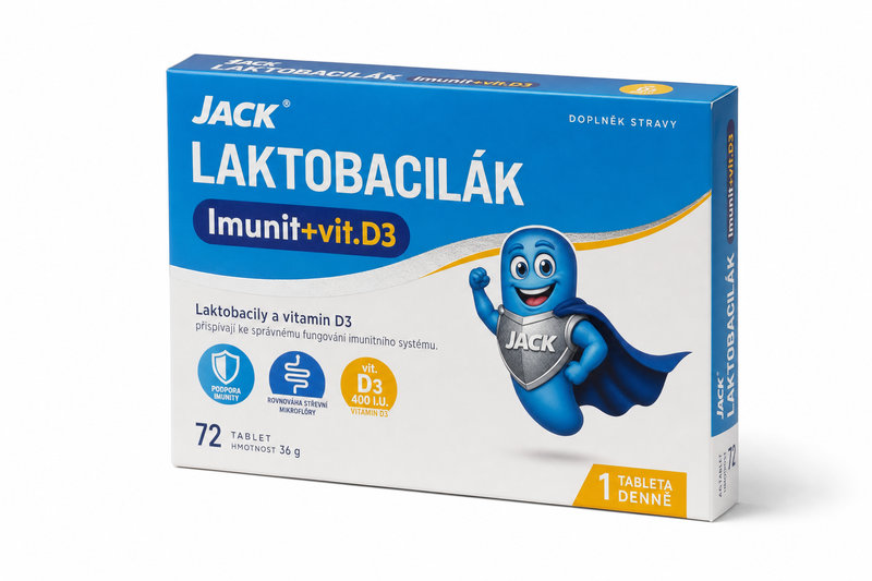Laktobacily JACK LAKTOBACILÁK Imunit+vit.D3 tbl.72
