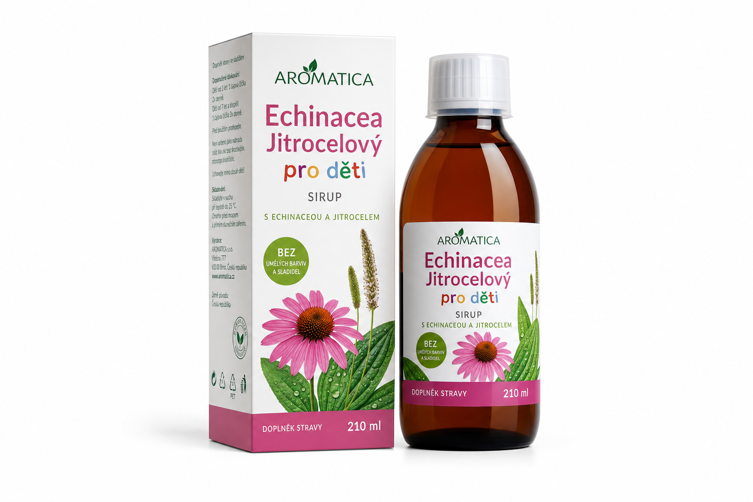 Sirup AROMATICA Echinka jitrocelový pro děti 210ml