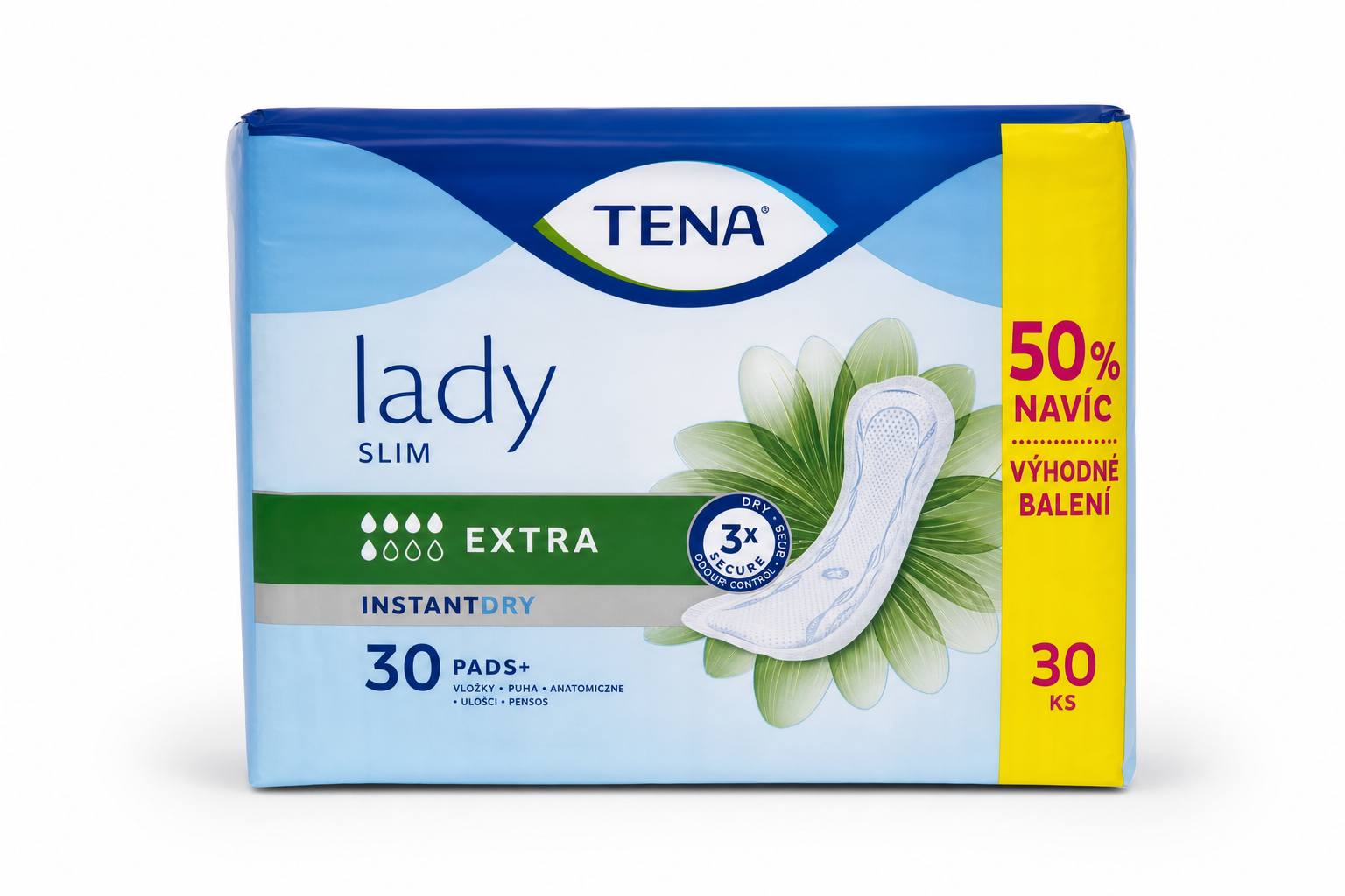 TENA vložky Lady Slim Extra 50% navíc 30ks 211513