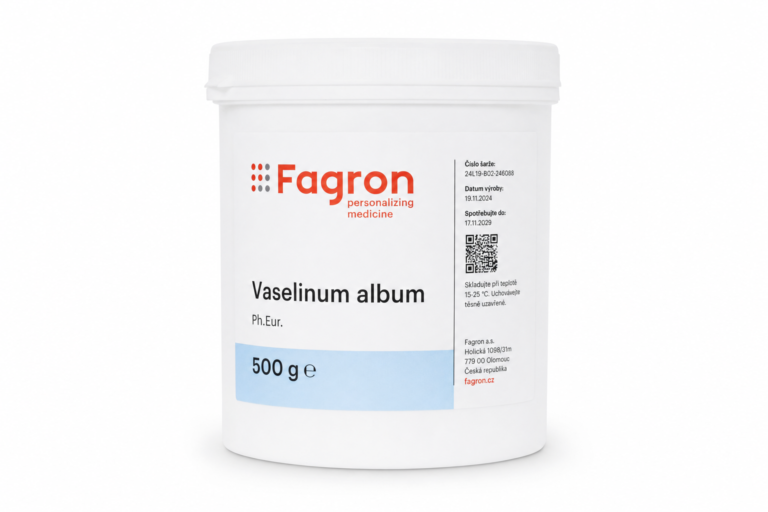 Vaselinum album 500g Fagron