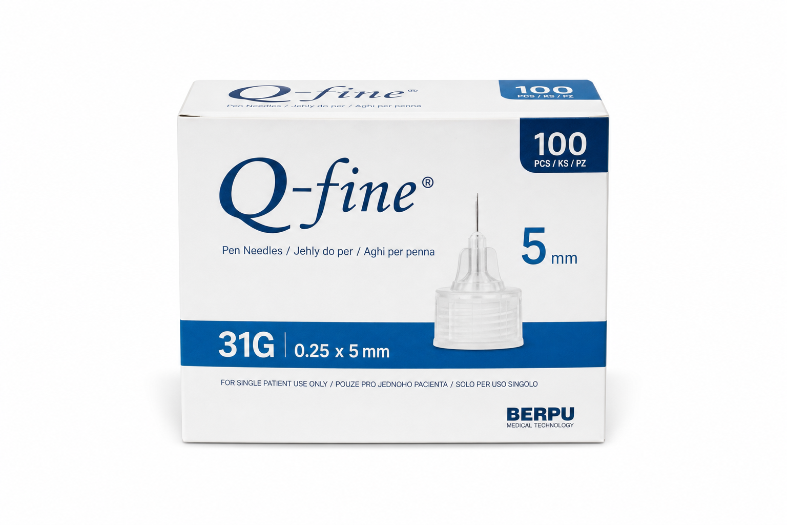 Q-fine jehla 5mm 31G/0.25x5mm 100ks
