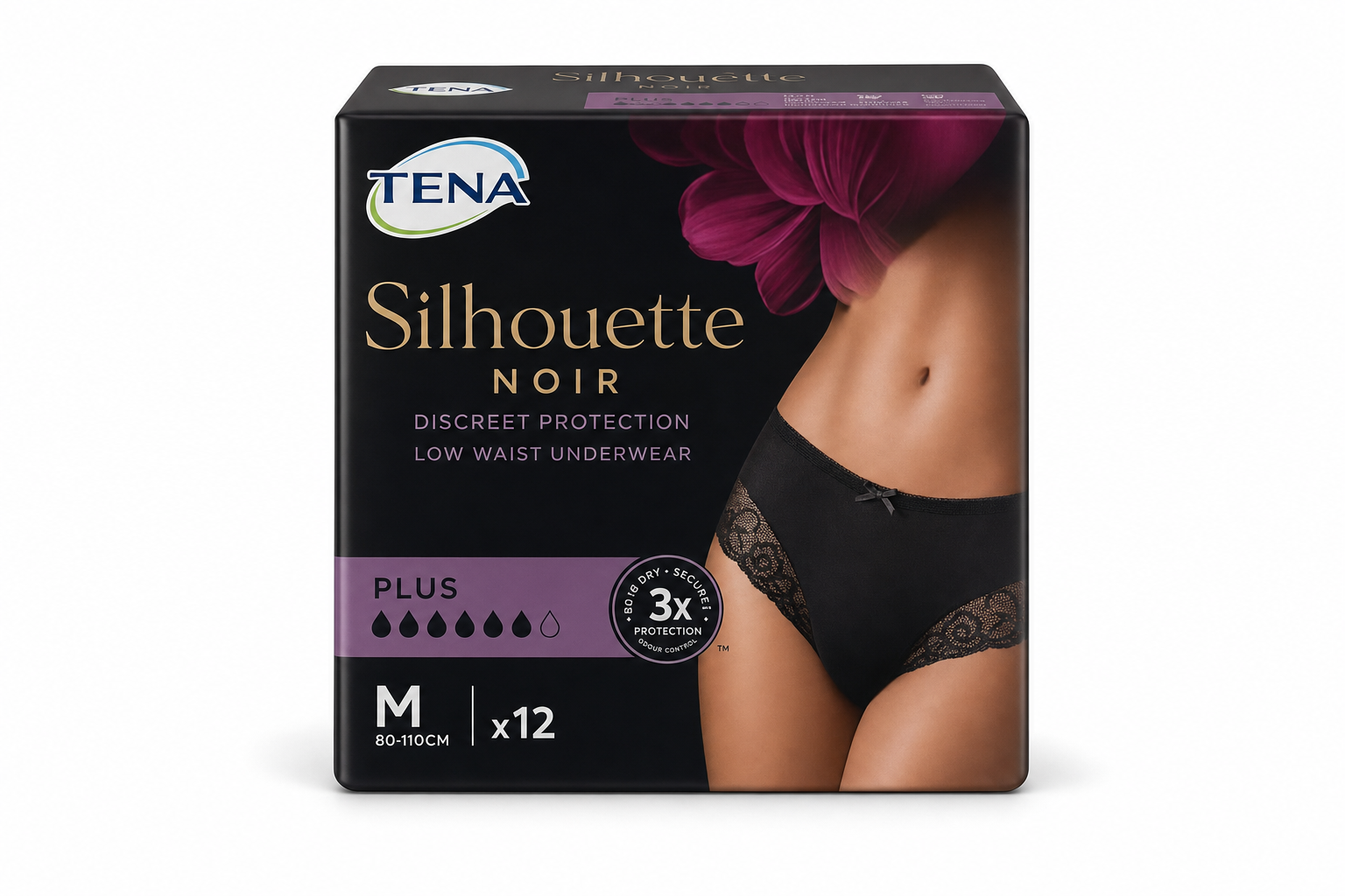 TENA navl.kalh.Silhouette Plus Black M 12ks