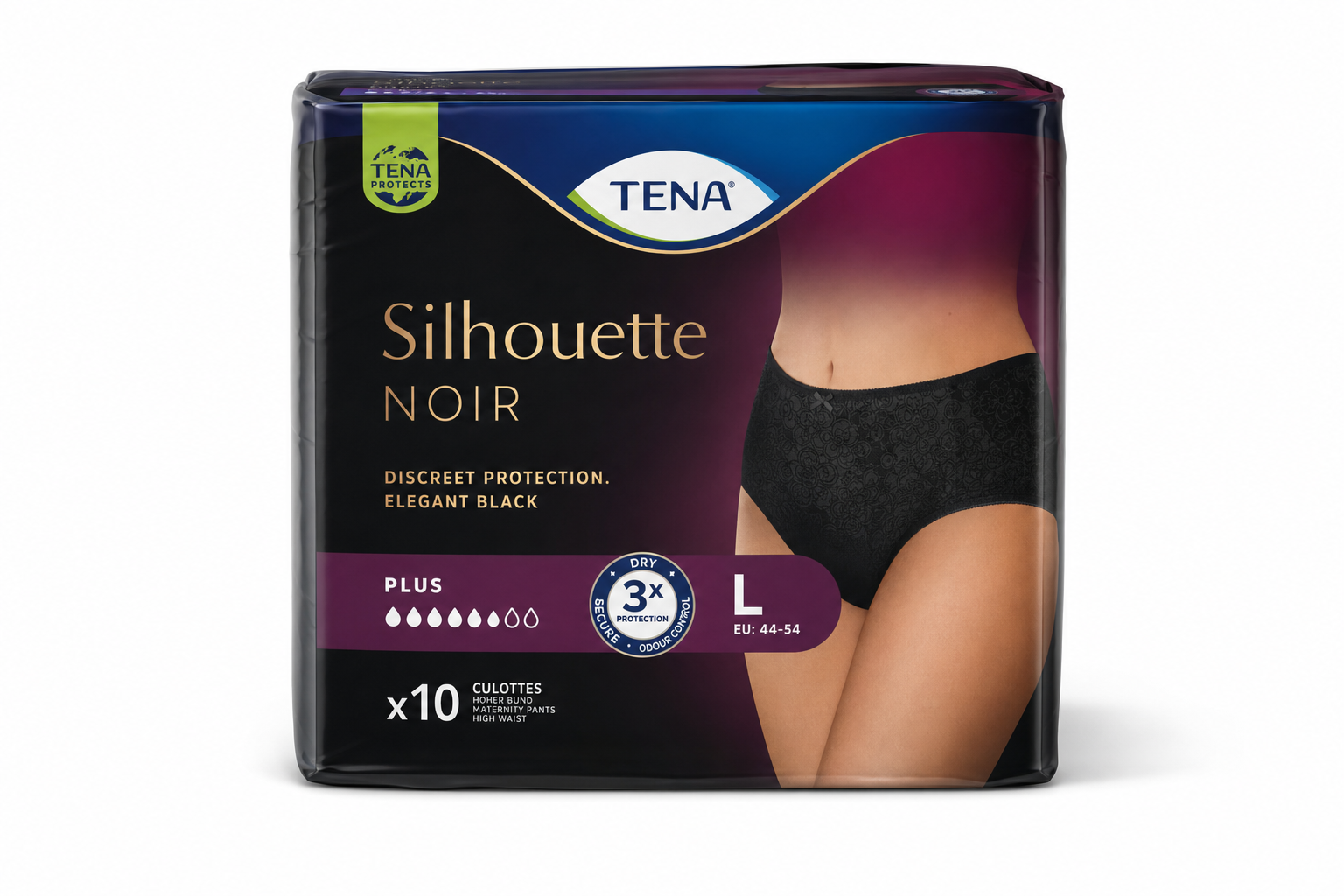 TENA navl.kalh.Silhouette Plus Black L 10ks
