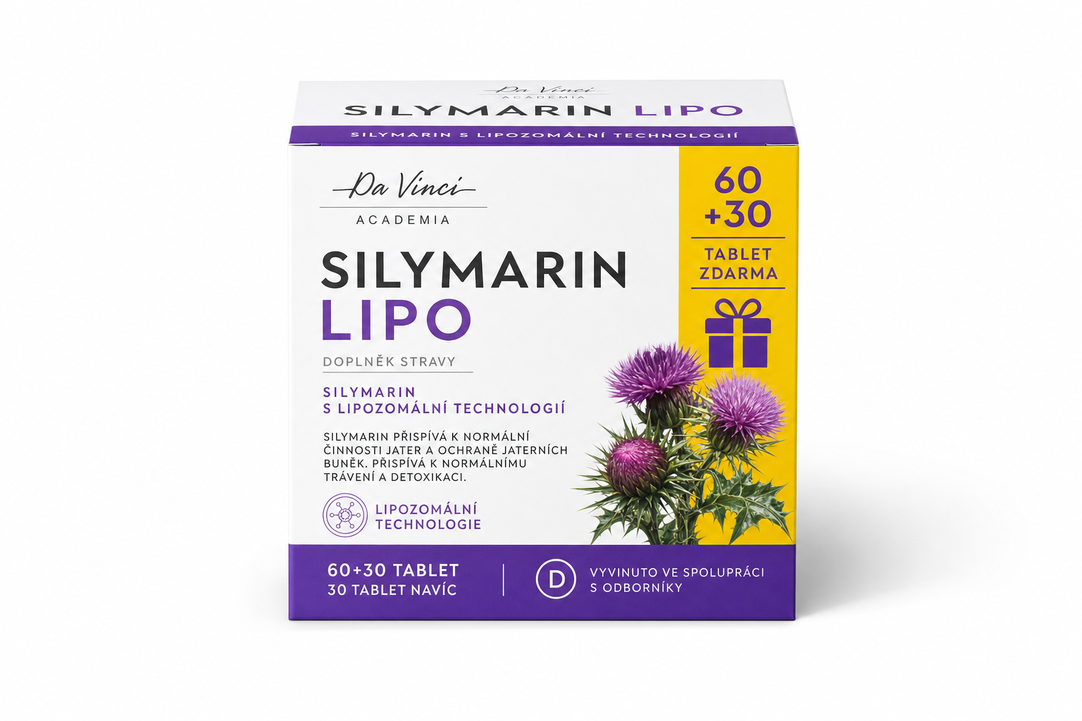 SILYMARIN LIPO Da Vinci Academia tob.60+30 ZDARMA