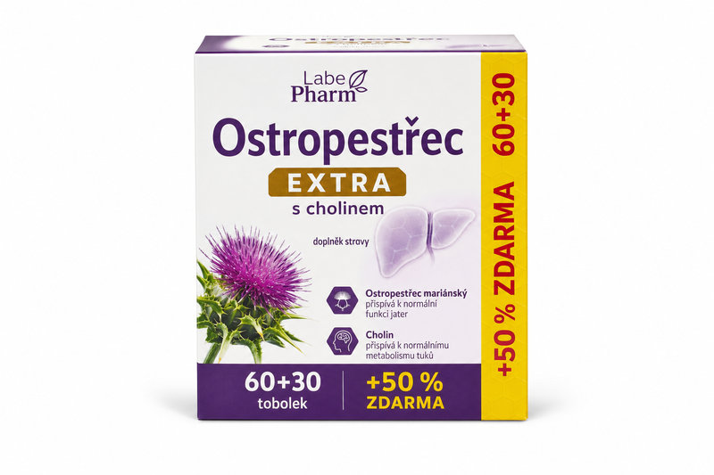 Labe Pharm Ostropestřec EXTRA s cholinem tob.60+30