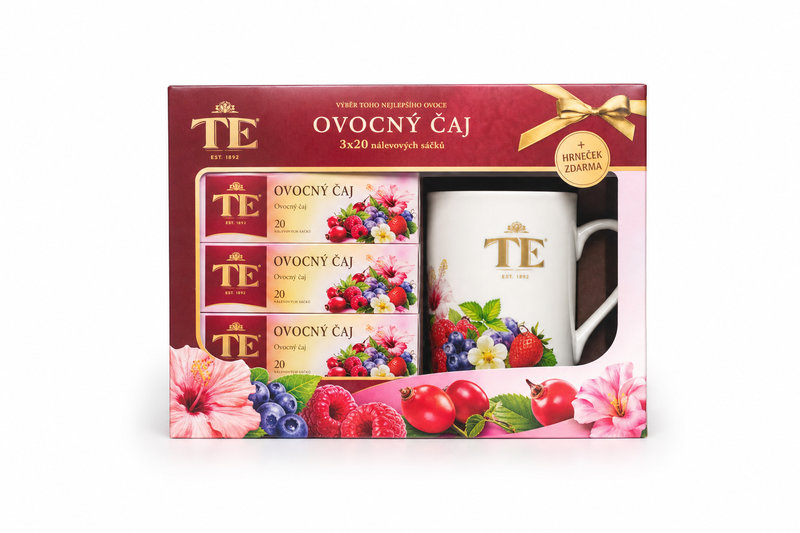 Čaj TE 3x20 n.s. ovocný čaj + hrneček