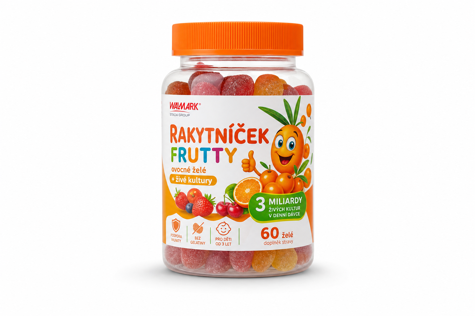 RAKYTNÍČEK FRUTTY ovocné želé+živé kultury 60ks