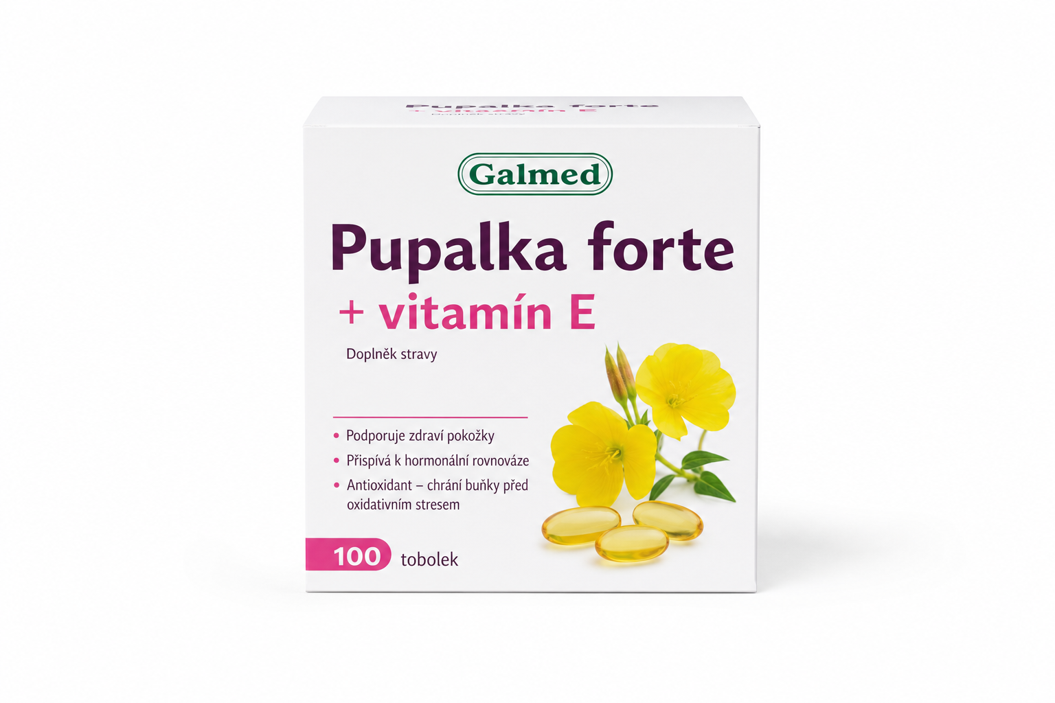 Pupalka forte + vitamín E Galmed tob 100