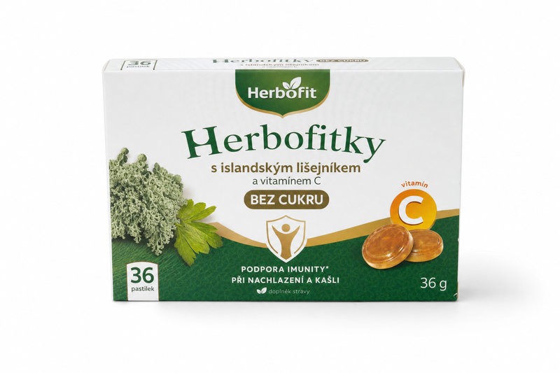 Herbofitky s islan.liš a Vit.C BEZ CUKRU.36ks