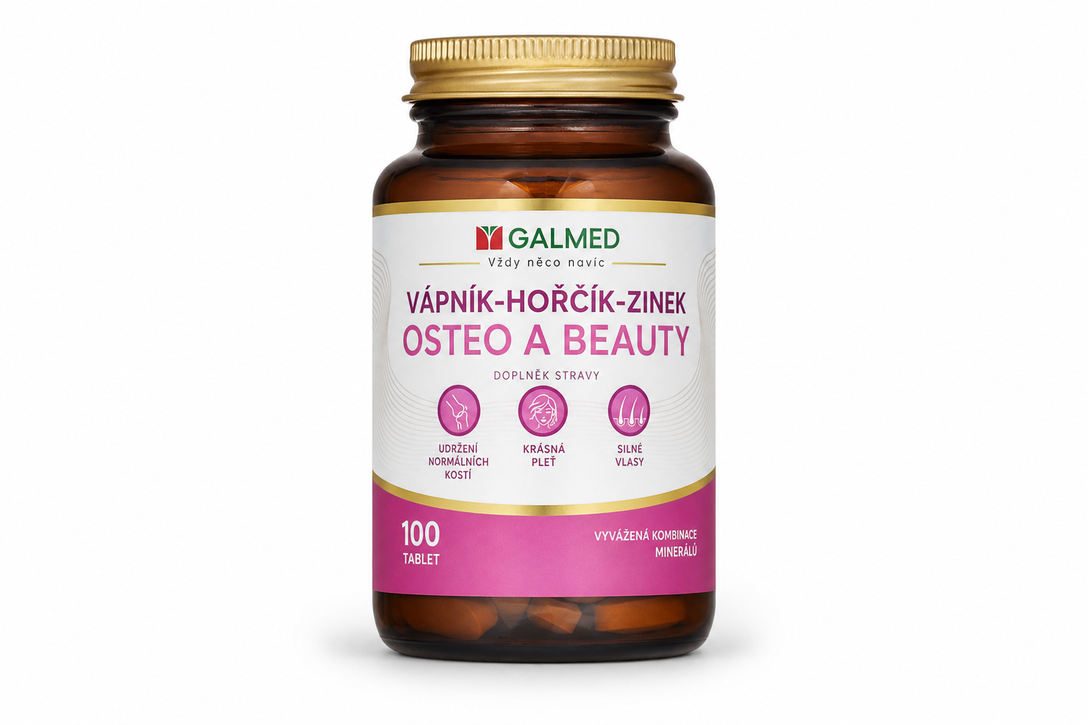 Vápník-Hořčík-Zinek Osteo a Beauty tbl 100 Galmed