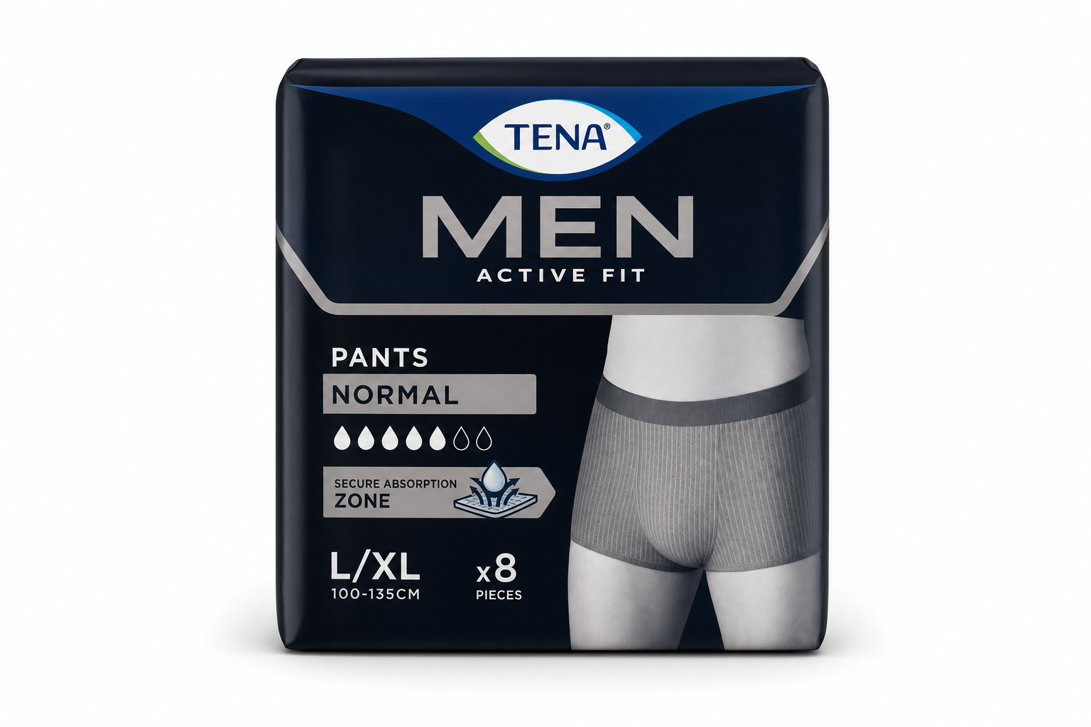 TENA navl.kalh.Men Pants Normal Grey L/XL 8ks