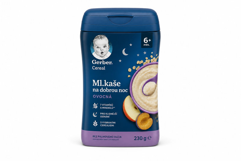 Gerber Cereal Ml.kaše na dobrou noc ovocná 230 g 6M