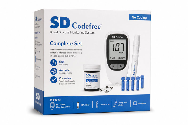 Glukometr SD Codefree kompletní set