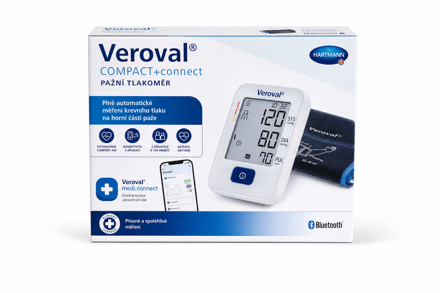 Veroval Compact+connect pažní tlakoměr