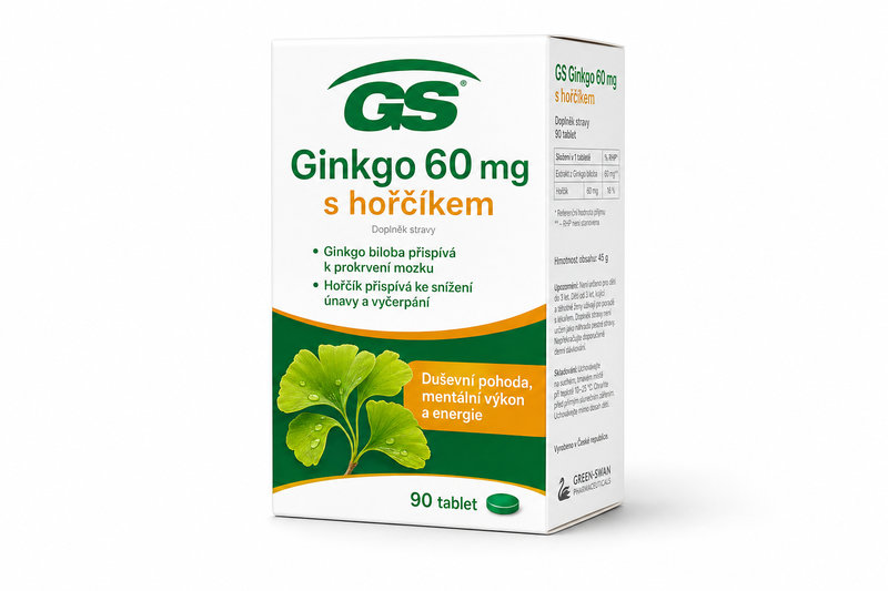 GS Ginkgo 60mg s hořčíkem tbl. 90