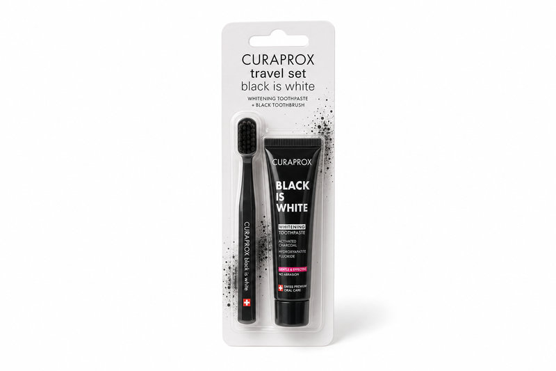 CURAPROX Travel set Black is White