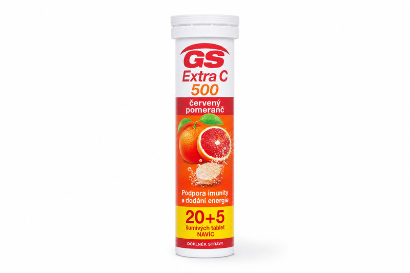 GS Extra C 500 červený pomeranč eff.tbl.20+5