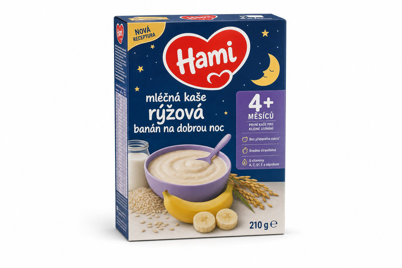 Hami kaše ml. rýžová banán na dobrou noc 210g 4M