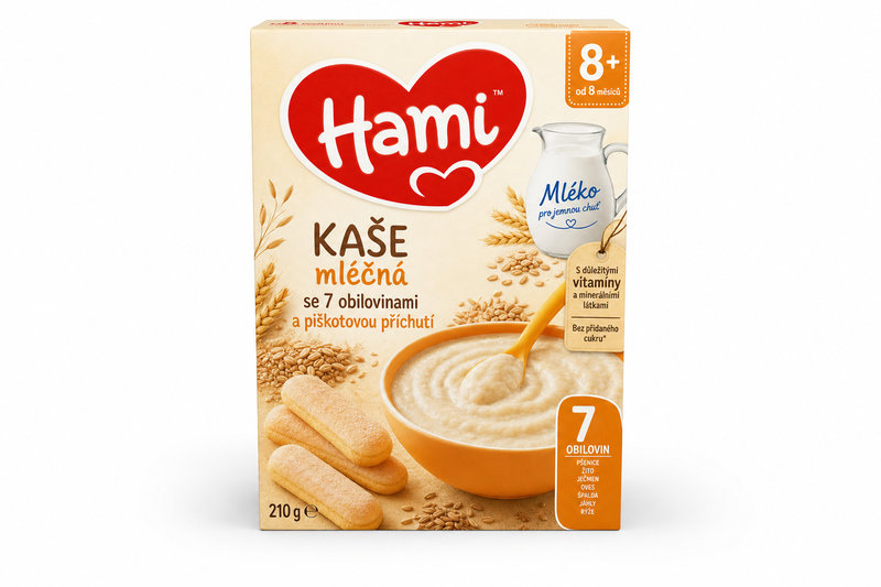 Hami kaše ml. se 7 obil. piškotová DN 210g 8M