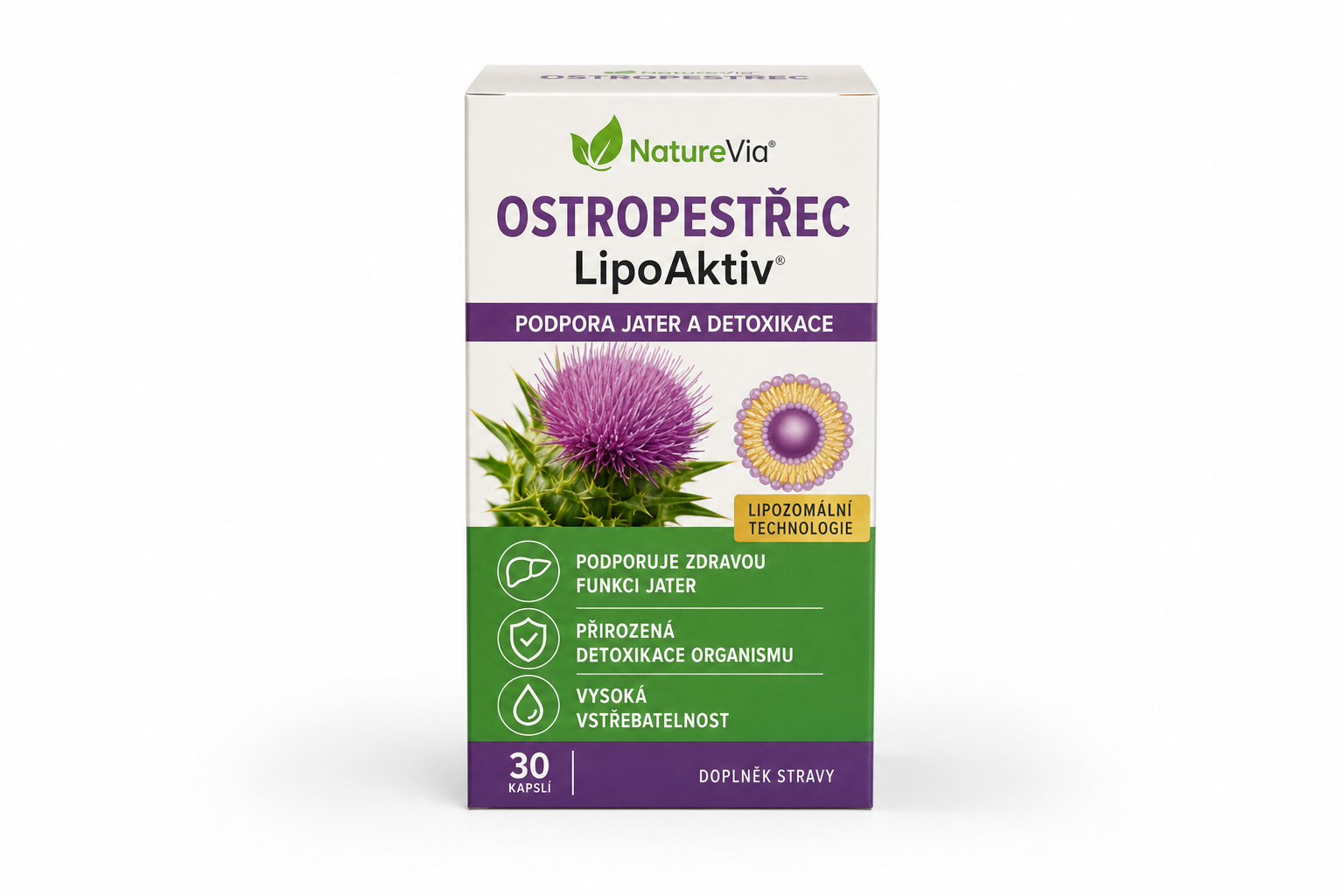 NatureVia Ostropestřec LipoAktiv cps.30