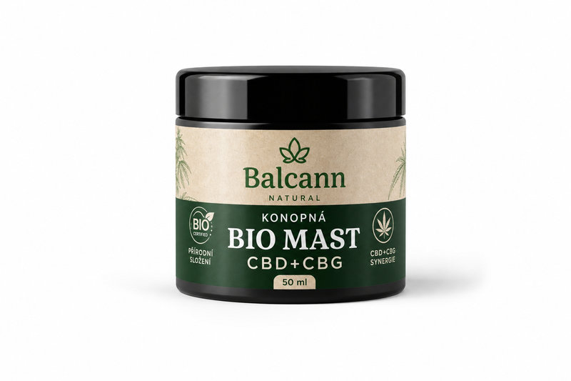 Balcann konopná Bio mast CBD+CBG 50ml