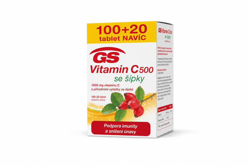 GS Vitamin C500 se šípky tbl. 100+20