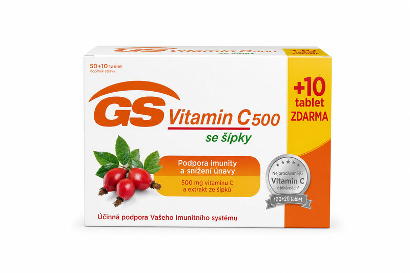 GS Vitamin C500 se šípky tbl. 50+10