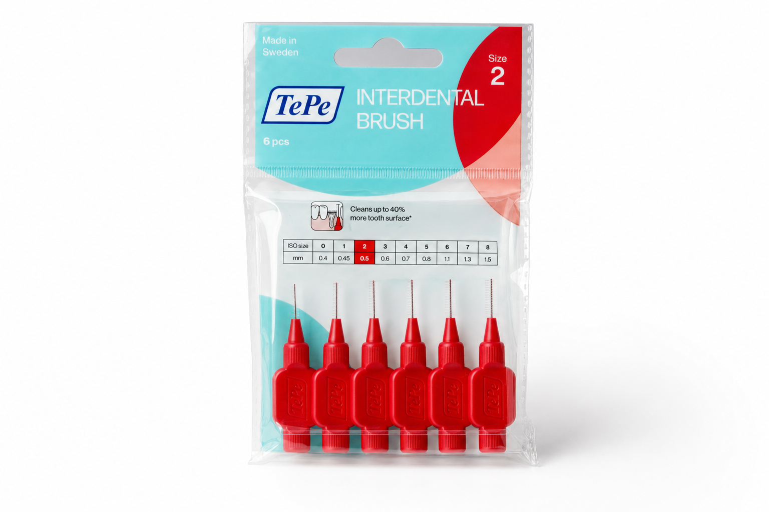 TePe mezizubní kartáčky size 2 Červen.paprika 6ks