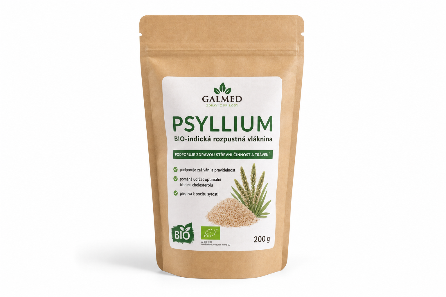 Psyllium BIO-indická rozpust. vláknina Galmed 200g