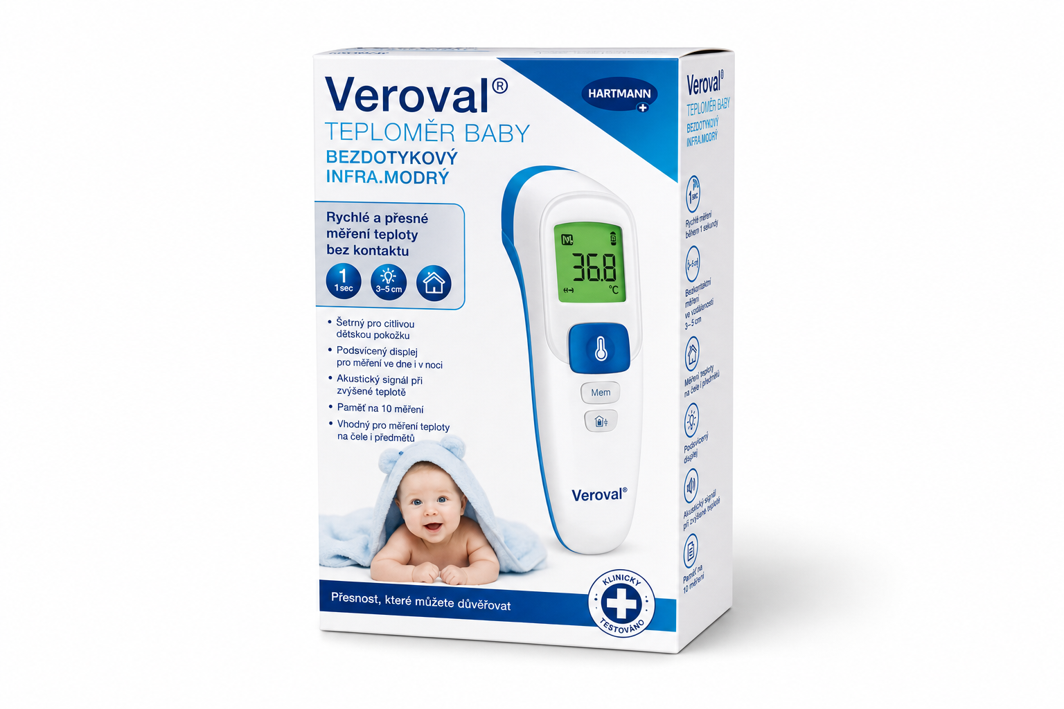 Veroval Teploměr Baby bezdotykový infra.modrý