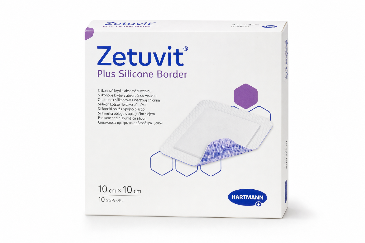 Zetuvit Plus Silicone B.10x10cm silikon.krytí 10ks
