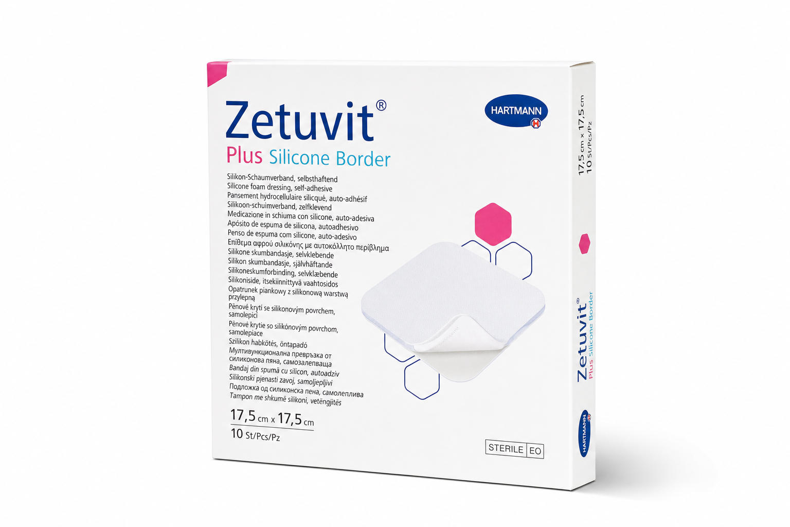Zetuvit Plus Silicone B.17.5x17.5cm sil.krytí 10ks