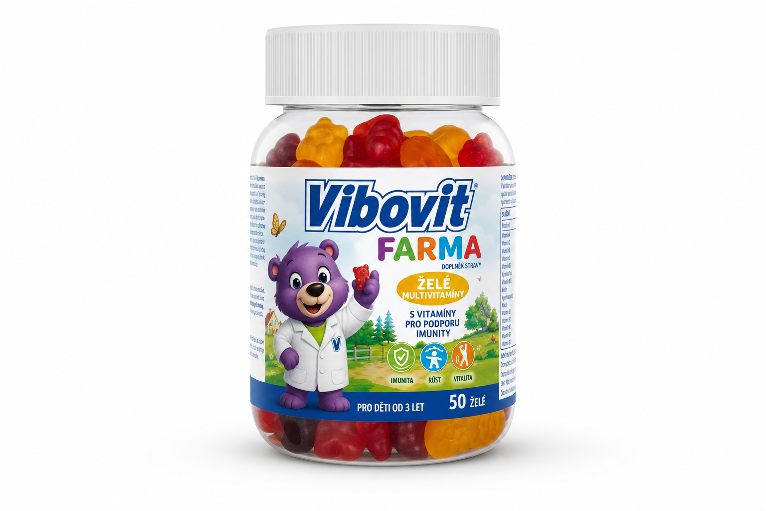 Vibovit Farma želé multivitamíny 50ks new
