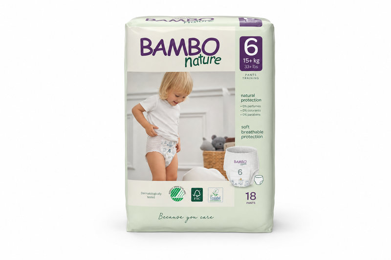 Bambo Nature Pants 6 navl.pl.k.trenink.15+ kg 18ks