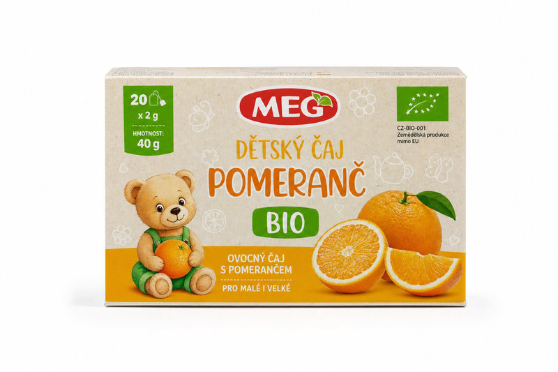 Čaj Dětský čaj Pomeranč BIO 20x2g Meg