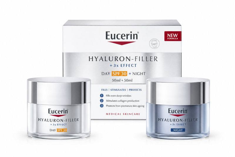 Eucerin HYALURON-FILden.kr.SPF30+noč.kr. 2 x 50ml