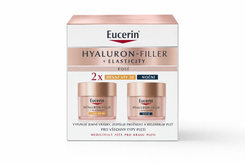 Eucerin HYALURON-F.+EL.Rosé denSPF30+noc 2 x 50ml