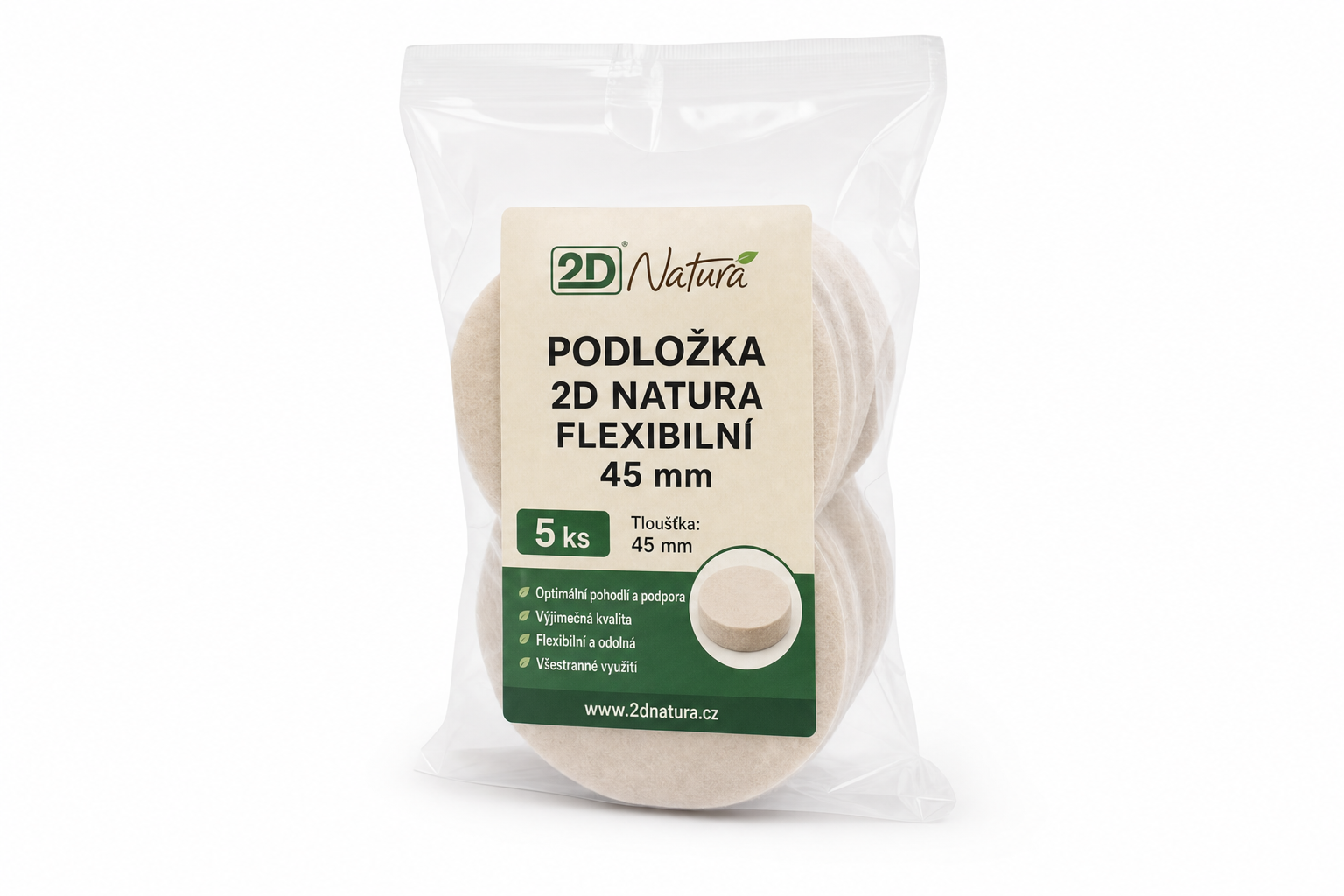 Podložka 2d Natura flexibilní 45mm 5ks